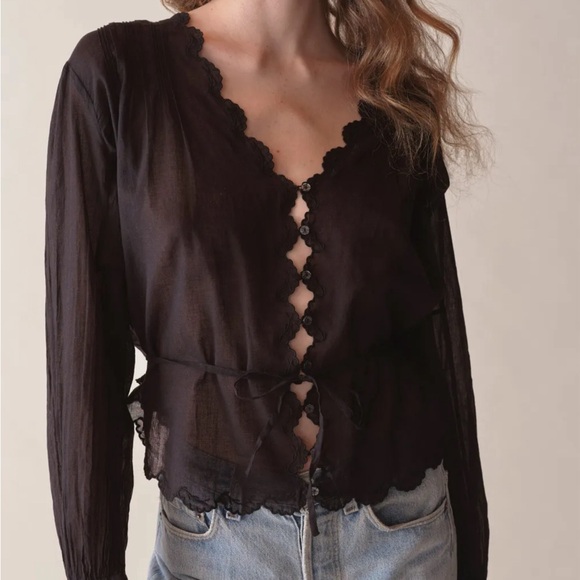 Doen Tops - DÔEN ELAYNE TOP -- BLACK